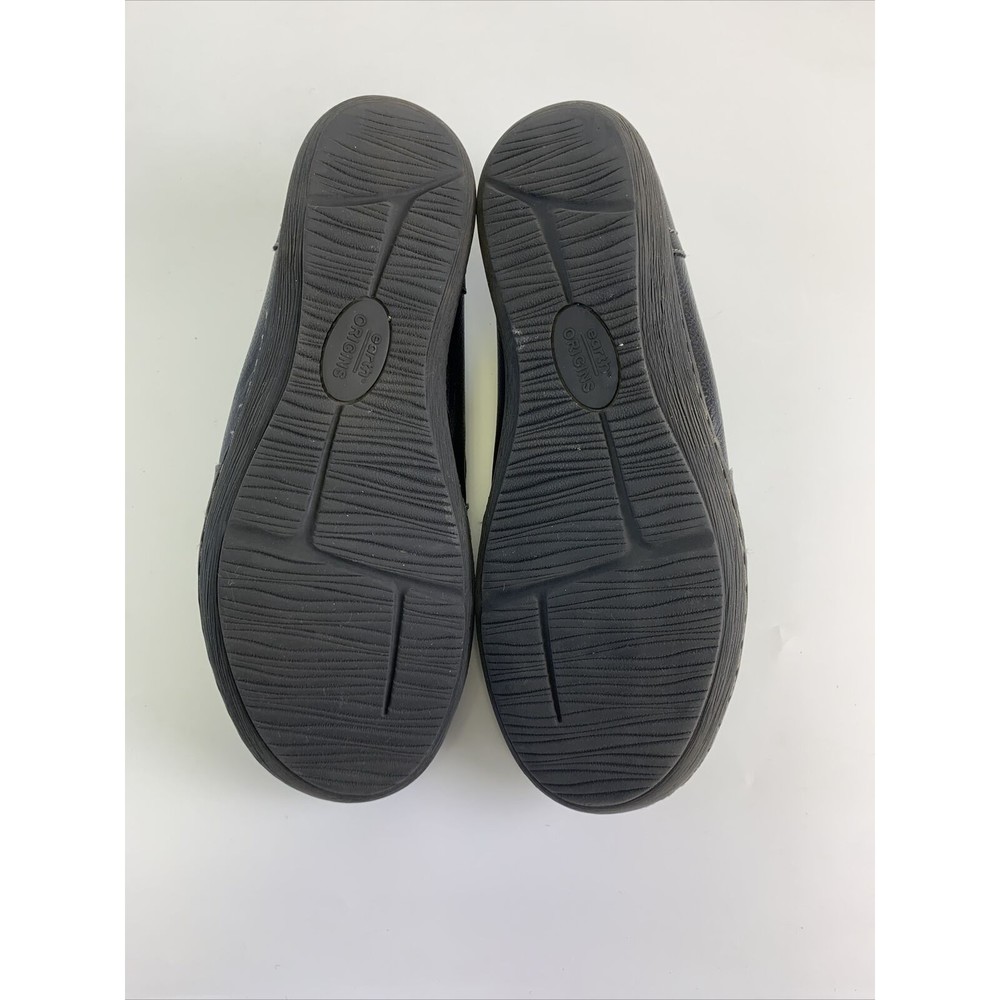 Earth Origins Tamara Tami Slip On Shoe Black Leather Comfort Medallion Womens 9 - Picture 9 of 10